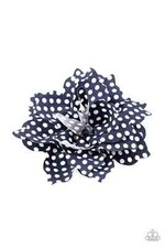 PAPARAZZI Springtime Social - Blue Hair Clip Navy Polka Dots NWT