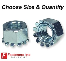 K-Lock Hex Star Lock Nuts Kep Zinc Plated COARSE External Tooth(All Sizes & Qty)