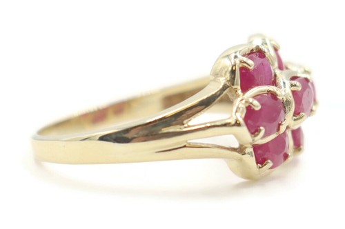 1.50 ctw Oval Cut Natural Ruby July Birthstone 10KT Yellow Gold Gemstone Ring - Picture 12 of 19