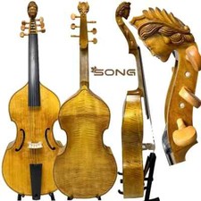 Baroque style song Maestro Viola da gamba 6strings 29 inch carving Queen Neck