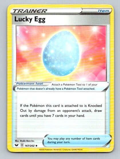 2020 Pokemon Card Sword & Shield Lucky Egg 167/202