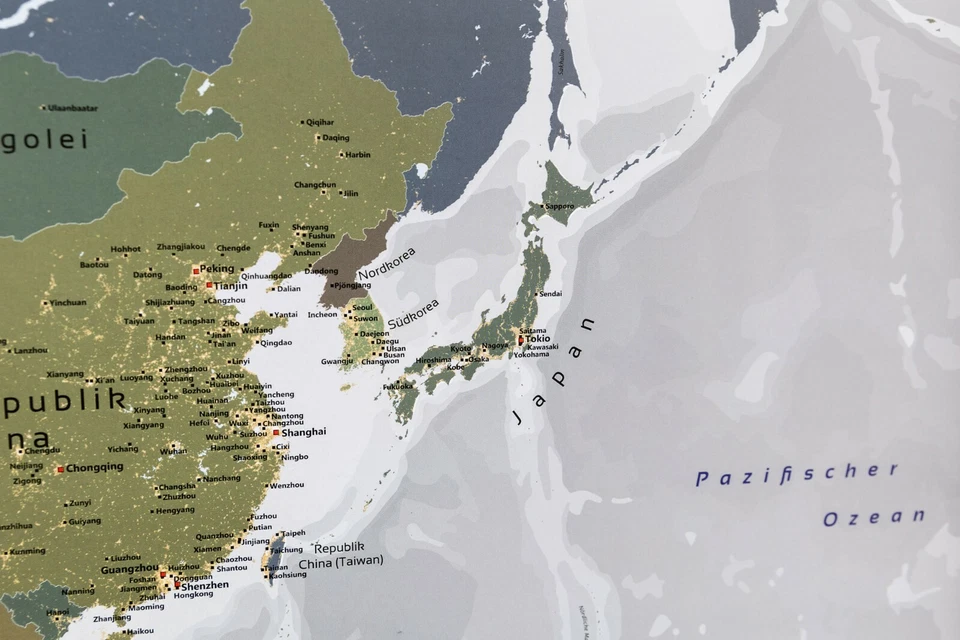 Gran Mapa Mundi XL, "El Mundo De Noche", 140 x 100 cm - Imagen 3 de 4