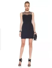 Rag Bone Franklin Mesh Netting Black Size 10 Sheath Sleeveless Bodycon New NWT 