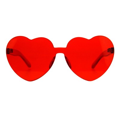 Women's Heart Shape Monoblock Sunglasses Oversized Fashion UV400