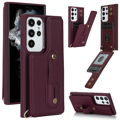 Leather Wallet Card Holder Case For iPhone 15 14 13 12 11 Pro Xs Max XR 7 8 Plus
