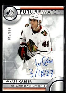 2023-24 UD Sp Authentic Future Watch Auto Inscribed Wyatt Kaiser 045/999 #137