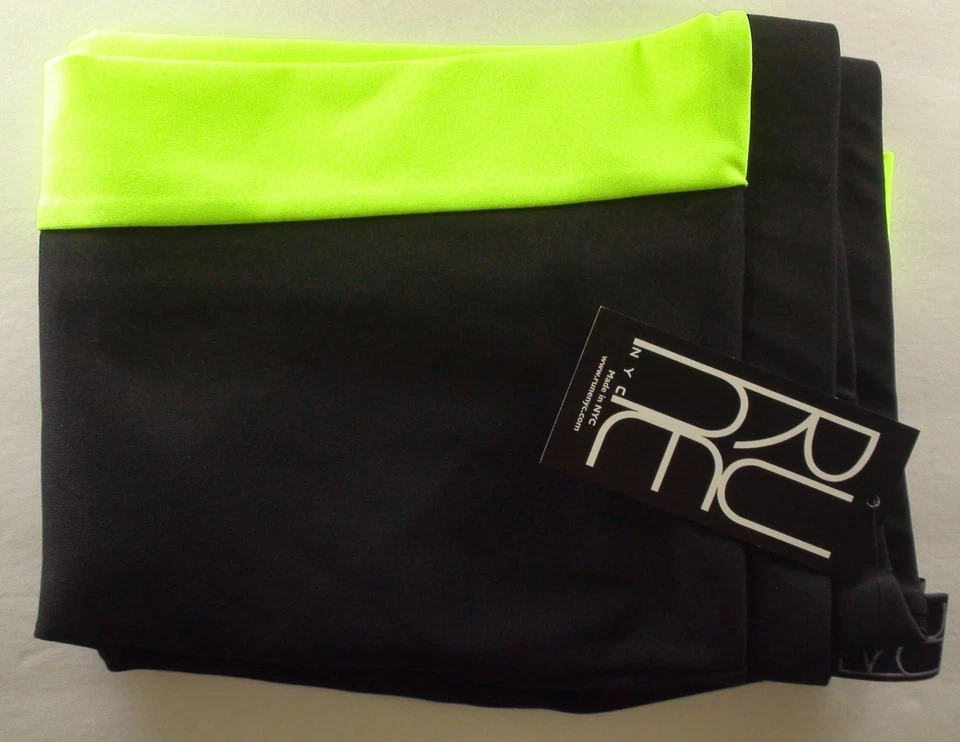 Rune NYC Mujer Kat Esmoquin Leggings Yoga Pantalones Negro/Neón Talla Grande Foto 4 de 4