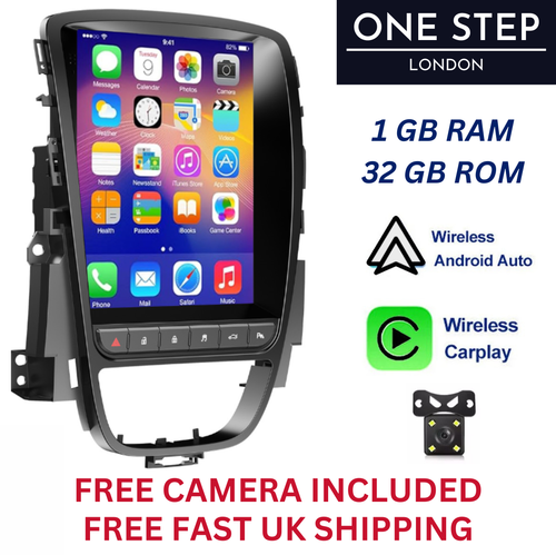 For Vauxhall Opel Astra J Carplay Android Auto Head Unit Radio Car Stereo CAMERA - Picture 1 of 15