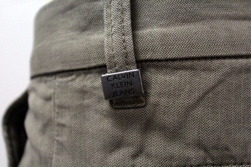 Pantaloni Uomo Calvin Klein Jeans Tg W30 L34 Slim Fit Beige Eleganti Usati - Imagen 8 de 17