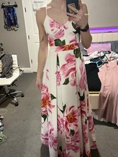 Pink floral pageant/prom gown