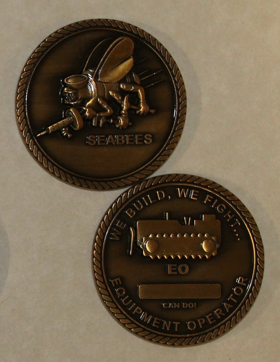 US Navy Seabee CB Equipment Operator EO Rate Navy Challenge Coin / Br-K |  eBay