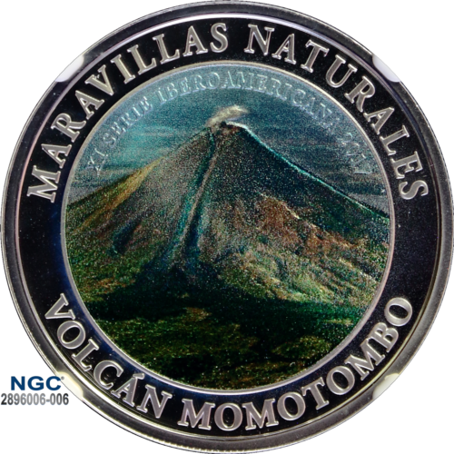 2017 Nicaragua S10C Ibero-American Series Volcan Momotombo NGC PF 69 UC - Picture 13 of 16