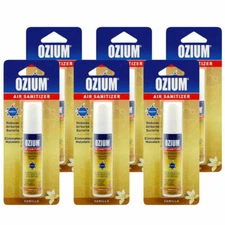 Ozium LOT OF (6) 0.8 oz vanilla Scent Air Freshener Eliminate smoke 