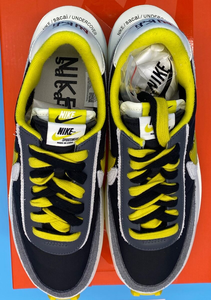 Nike LD Waffle x Sacai x Undercover Black Bright Citron Mens Nike LD Waffle x Sacai x Undercover Black Bright Citron Mens