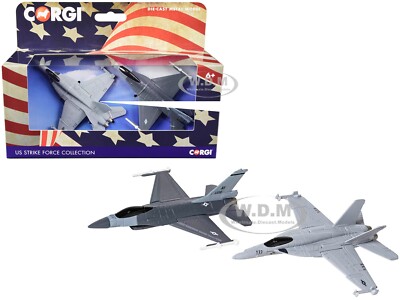 F-16 FIGHTING FALCON & F/A-18 SUPER HORNET AIRCRAFTS SET OF 2 PCS CORGI CS90684