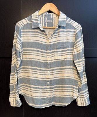 Outerknown Women's Organic Cotton Button Up Collared Shirt Small Long Sleeves