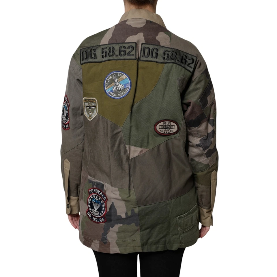 Chaqueta DOLCE & GABBANA Verde Militar Algodón Abotonada IT42/US8/M RRP 4430usd Foto 3 de 4