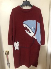 Multicolor Holiday Sweater Dress With Matching Pet Sweater M