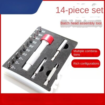 14 Piece Aluminum Alloy Screwdriver Handle Head Connection Extension Tool