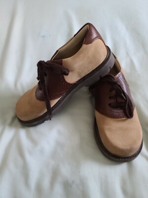 Elefanten Boys Brown/Tan Saddle Shoes Size 31 Wide (US 13)