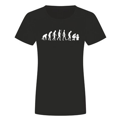Evolution Computer Damen T-Shirt - PC Laptop Gamer Nerd Streamer