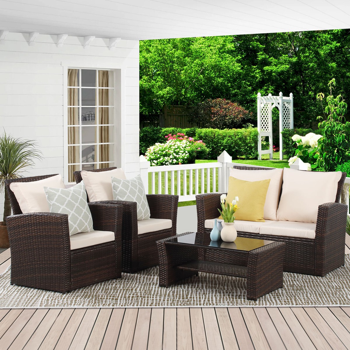 brown resin outdoor chairs