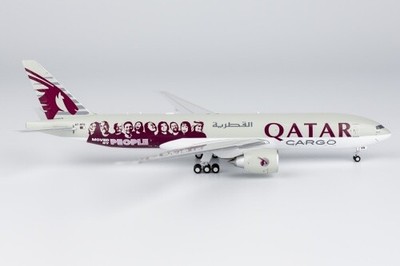 NG Model Boeing 777-200F Qatar Cargo Moved by People cs A7-BFG 1:400