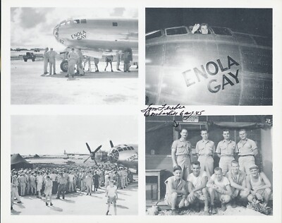 Tom Ferebee signed collage photo. Bombardier- Enola Gay. Hiroshima atomic bomb.