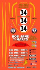  34 Bob Jane T-Marts Porsche 962 1984 1/64th HO Scale Slot Car Decals