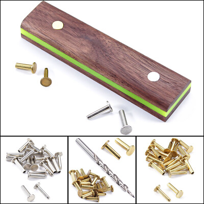 Cutlery Rivets (10 Pack) with Matching Step Drills for DIY Knife ...