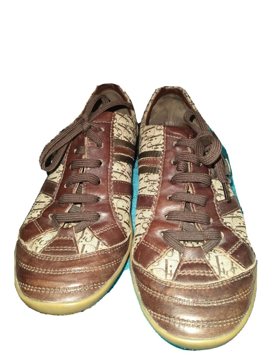 Vintage Womens CHRISTIAN DIOR Sneakers Shoes Monogram Brown Vintage Womens CHRISTIAN DIOR Sneakers Shoes Monogram Brown