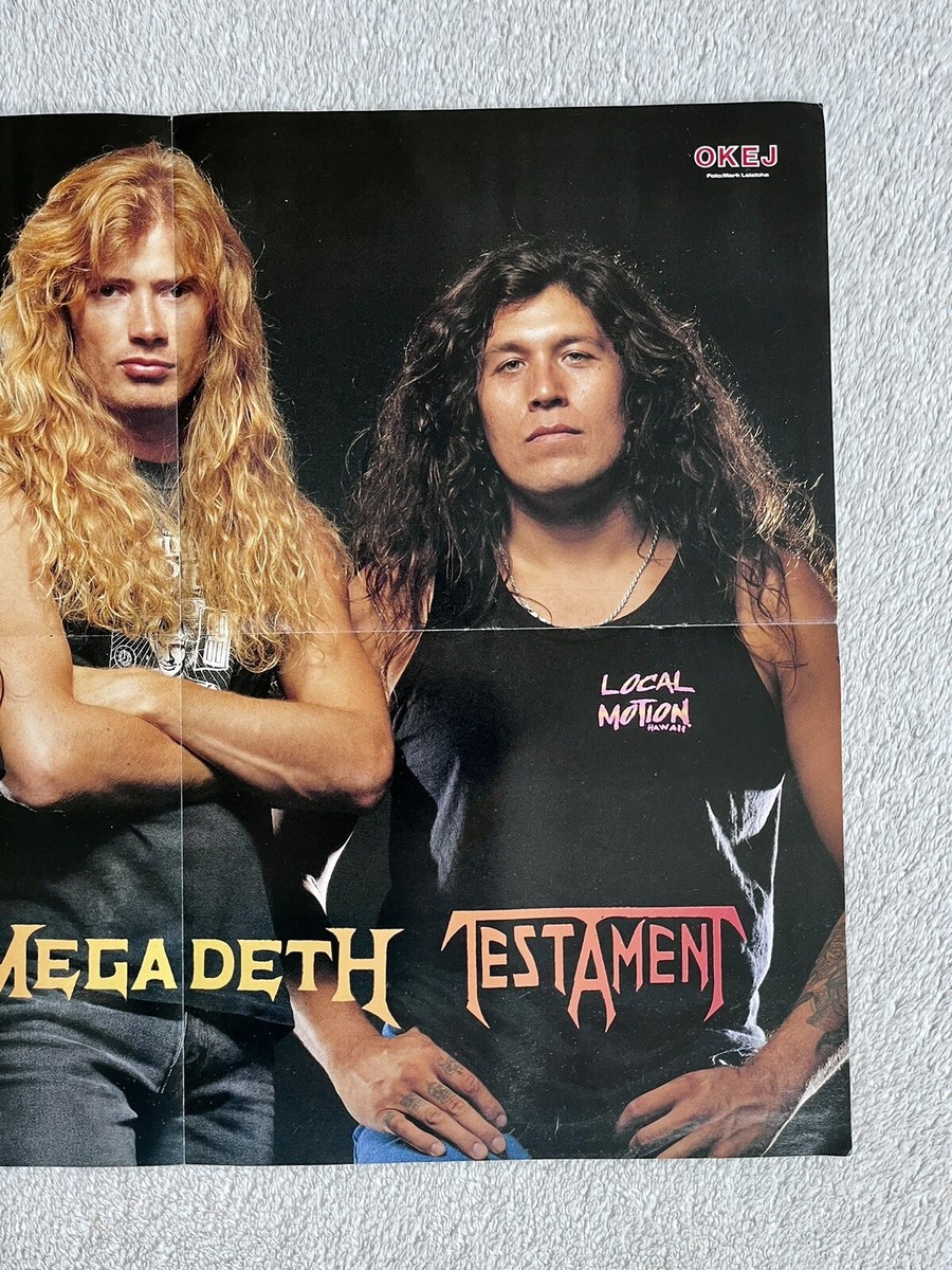 MEGADETH TRASH METAL Dave Mustaine 1990 Poster Swedish Music