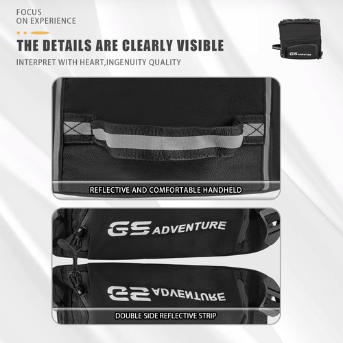 Black Motorcycle Rear Tail Seat Bag Travel Helmet Luggage Carry Bag Waterproof - Picture 10 of 13