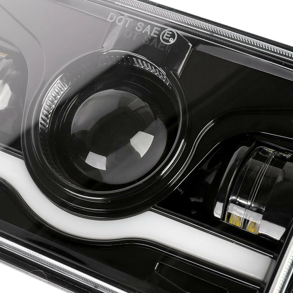 For Chrysler LeBaron 1977-1992 4PCS 4x6" LED Headlights Hi/Lo Beam Red DRL DOT - Image 4 of 4