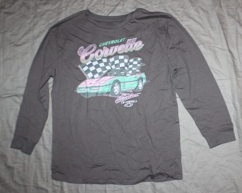Art Class GM Chevrolet Corvette Graphic T-Shirt Girls' size L 10-12 Long Sleeve