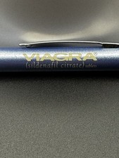 Vintage VIAGRA Metal Spring Pen - Rare External Mechanism - Pfizer Promo