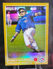 2015 Topps Chrome #70 Dioner Navarro Gold Refractor 11/50 Toronto Blue Jays
