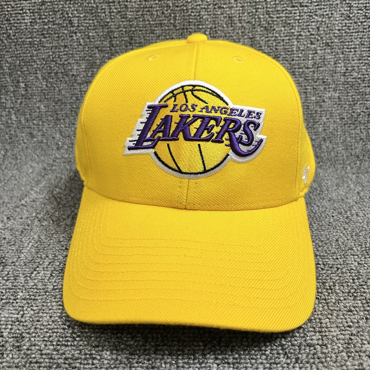 New '47 Los Angeles Lakers Clean Up Adjustable Hat Yellow NBA Cap