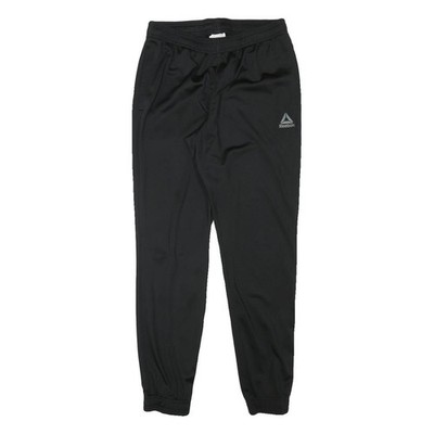 REEBOK Herren Jogginghose Schwarz M W28 L29 Slim Schmal zulaufend Reflex Logo