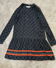 LOFT Women’s Dress Size XS Geometric Navy Blue Shift Dress