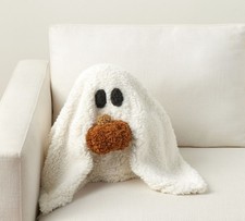 Pottery Barn Gus The Ghost With Pumpkin Pillow 13" W X 12" D X 13" H (us Stock)
