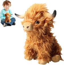 Realistische Plüschtier 25 cm Figur Spielzeug Highland Langhaar Kinder Geschenk