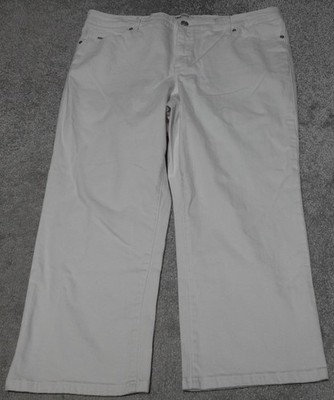 Nine West Chrystie Capri Pant Women's Size 16 White Straight Leg Stretch Casual