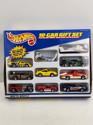 HOT WHEELS 10-CAR GIFT Set SPEED POWER PERFORMANCE Crunch Porsche Vtg 1999
