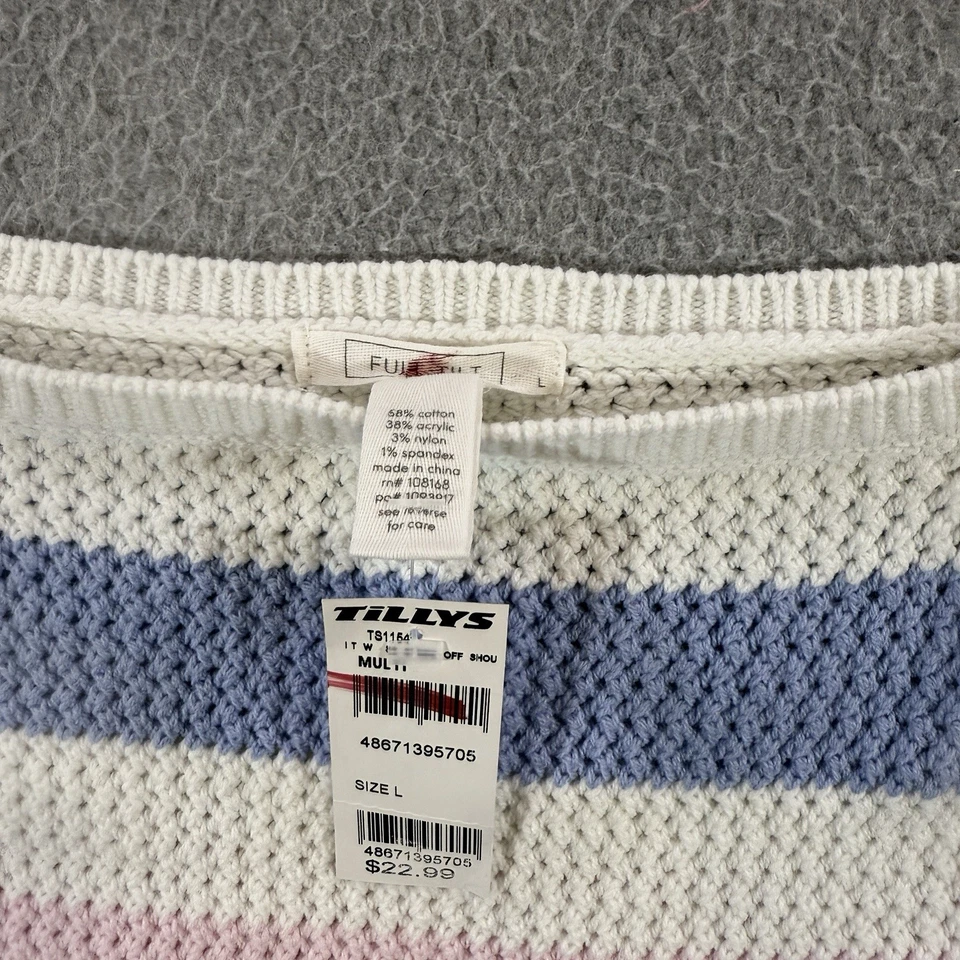 Babydoll FULL TILT Crochet Manga Corta Mujer L Verano Coqueta Costera Y2K Foto 2 de 4