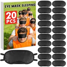 20 PCS Sleep Eye Masks Blindfolds - Light-Tight with Nose Pad Adjustable St...