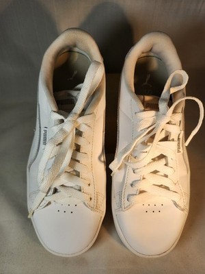 Puma Jada Girls Athletic Shoes Size 6 Youth (6C) White 381990-02 VGC