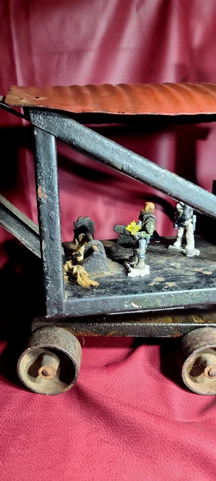 Grúa de vapor de hojalata vintage, ¡me dijeron de 1920 a 1930! Muy grande Foto 4 de 4