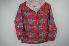 REI Jacket Girls Medium 10/12 Red Floral Paisley Hooded Nylon Raincoat