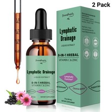 Lymphatic Drainage Drops - Lymph Detox Cleanse For Immune Support - 2 Fl Oz